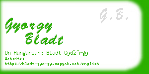 gyorgy bladt business card